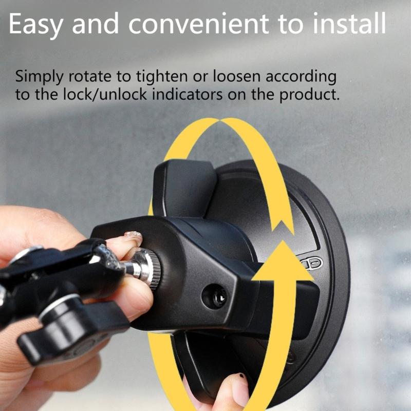 Quick Installation Dashboard Suction Cup Mount for Action 6 Camera Multiple Directional Rotation for Flexible Viewing