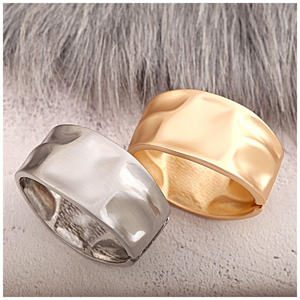 Jewelry Accessories Metal Bracelet Solid Color Irregular Wrist Cuff New Chunky Bangle Bracelet