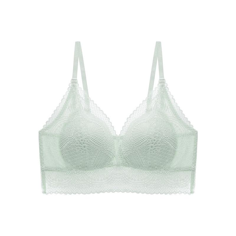 

Летний кружевной бюстгальтер с треугольной чашкой, французское нестальное кольцо без рубцов, нижнее белье на спине, тонкий бюстгальтер на бретелях L