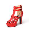 Platform High Heels Summer Shoes Sandals Ladies Fashion Women Pumps Ankle Straps Red White Party Wedding Shoes Large Size 45 50