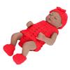 Lifelike Baby Doll 10 Inch Soft Silicone Newborn Boy Infant Doll with Beautiful Clothes Children