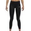 adidas Pantaloni lunghi sportivi casual da esterno a righe con stampa logo da donna neri CZ8095