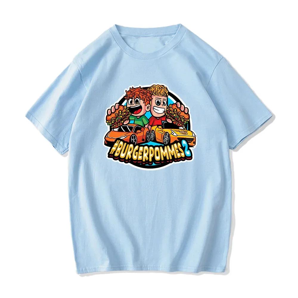 Burgerpommes 2 LukasBurger Trička Kreslený Grafický Potisk Tričko Marvin Vlogt ICrimax Tričko Bavlna Pánská Dámská Trička Unisex