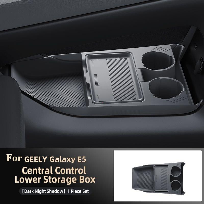 Car Center Console Lower Storage Box Glasses Holder Tray Interior Organizer For Geely Galaxy E5 EX5 EM-i 2024 2025 2026