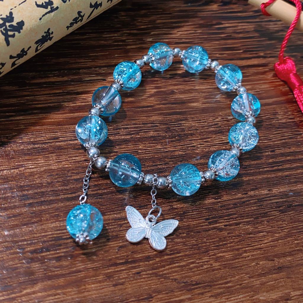 2024 Summer Chic Ice Crack Glazed Butterfly Bracelet Unisex Geometric Design