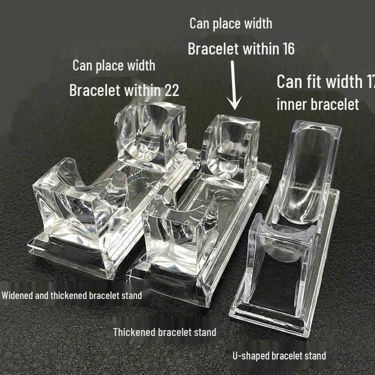Soportes de Exhibición de Joyería de Pulsera y Brazalete de Cristal de Jade Transparente Acrílico