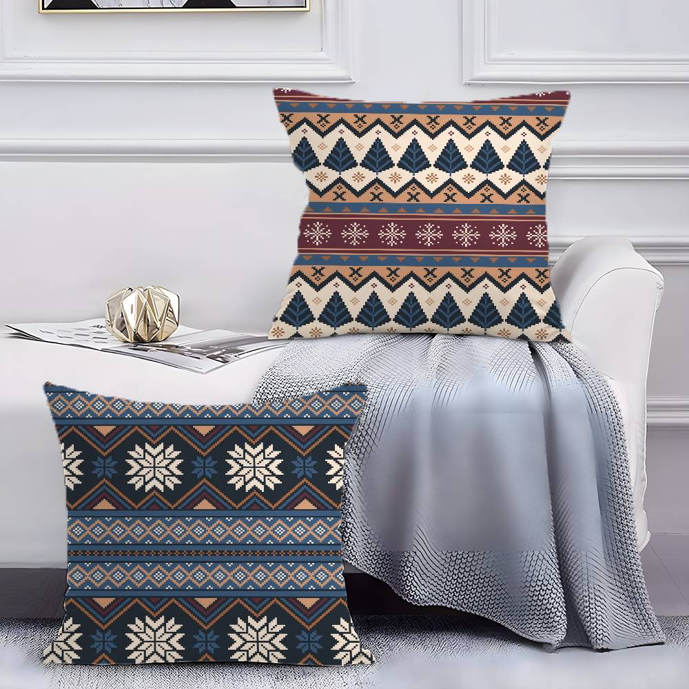 Classic Trend Moroccan Prints Flower Pillow Case Anti-dustmite Pillowcase Invisible zipper silky short plush Sofa cushion cover