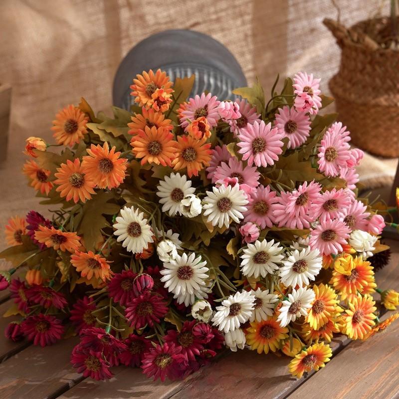 Faux Dendranthema Morifolium For Rustic Home Decor And Photography Styling