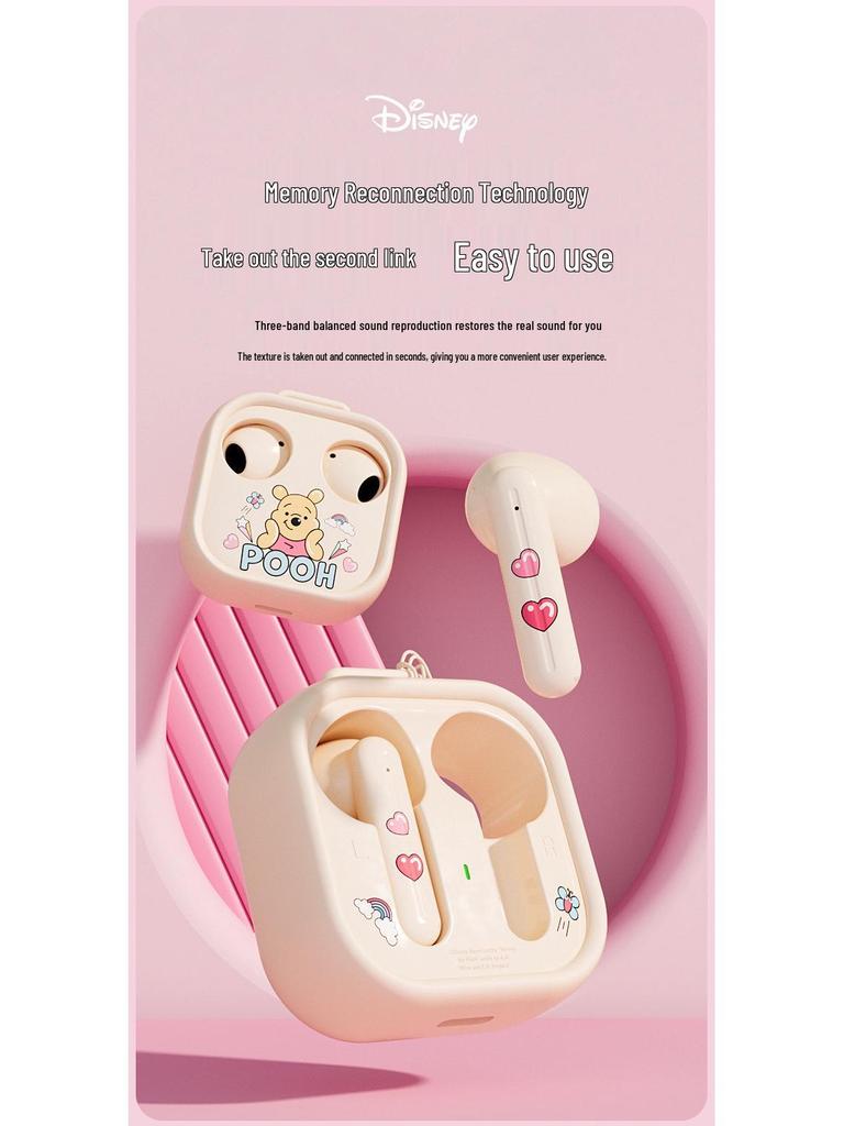 Disney H19 Wireless Bluetooth Earphones - Cute Cartoon Design, Semi-In-Ear, Long Battery Life (2025 Model)