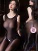 Sexy Crotch Jumpsuit Translucent Seductive Oily Jumpsuit For Women Rompers Clothing Body Suits Mesh Lace Sheer Sweet 4Wix