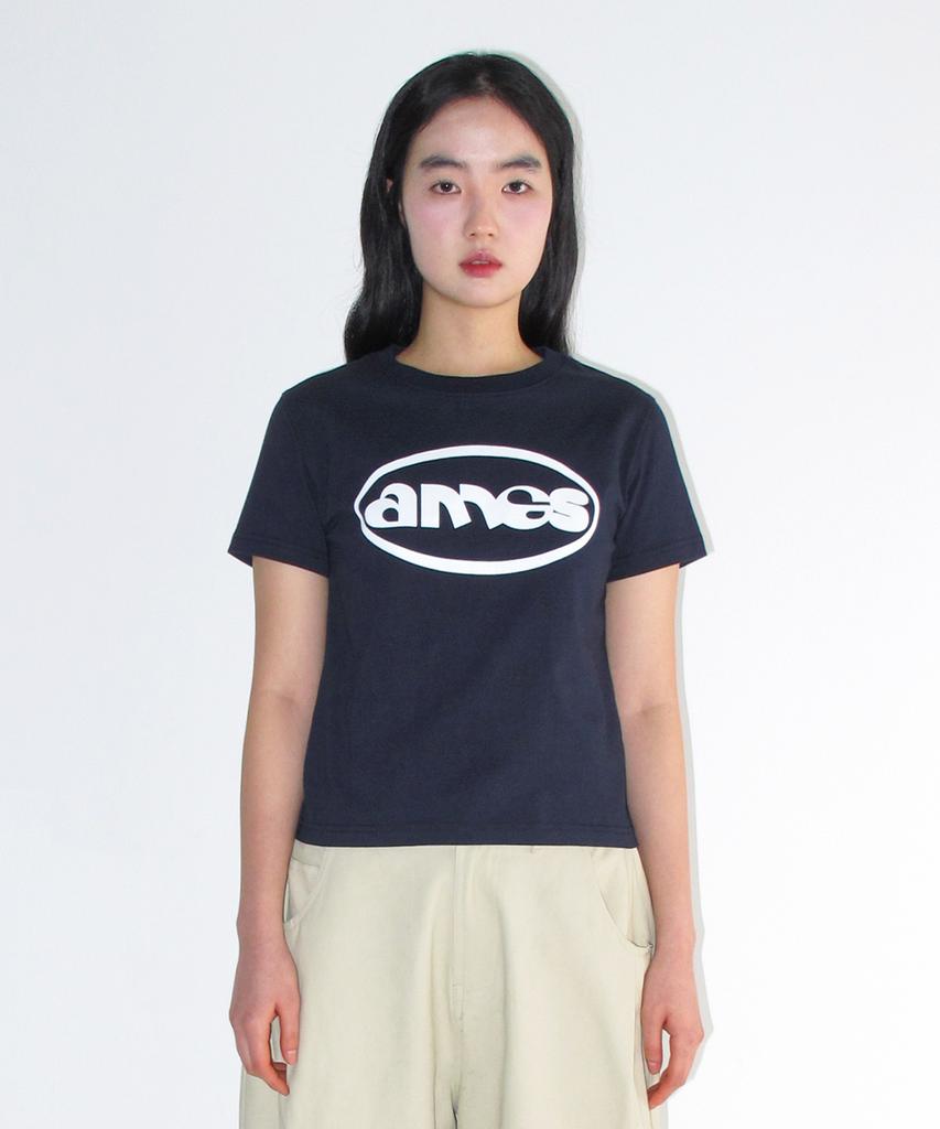 AMES-WORLDWIDE Ames Circle Logo Symbol Tee Navy