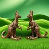 Brass Kangaroo Figurines Exquisite Carved Texture Retro Finish For Home Desktop Garden Decor Collection Gifts