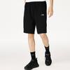 Li-Ning SS22 Sporty Trend Series Solid Color Large Logo Embroidered Loose Straight-Leg Sports Shorts Men Bottoms Black AKSS305-2
