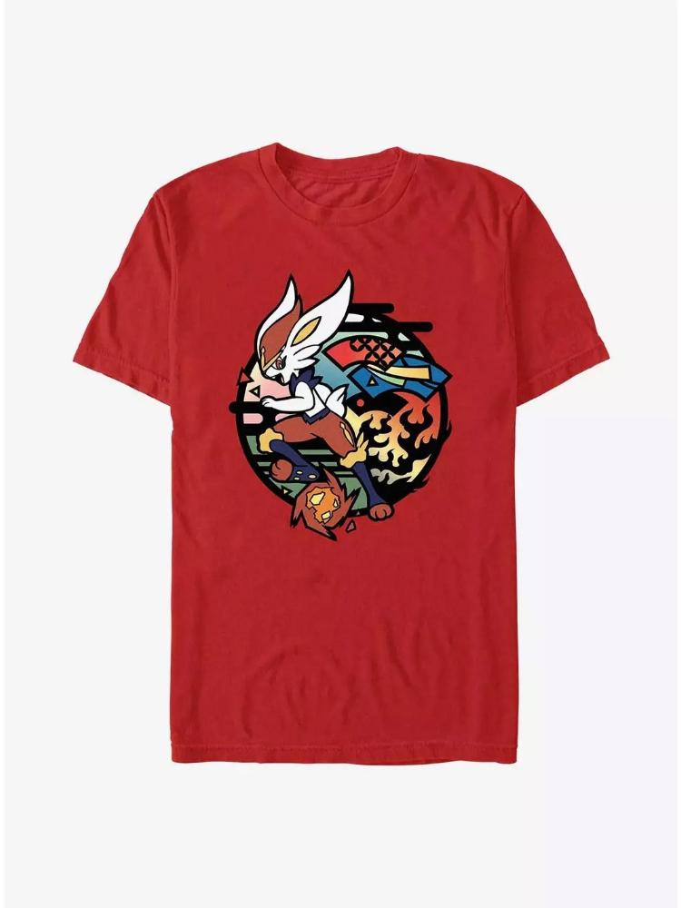 Bandai New Pokemon Cinderace Graphic Print Fashion High Quality Unisexs Short Sleeve ParentChild Loose Comfortable TShirt S
