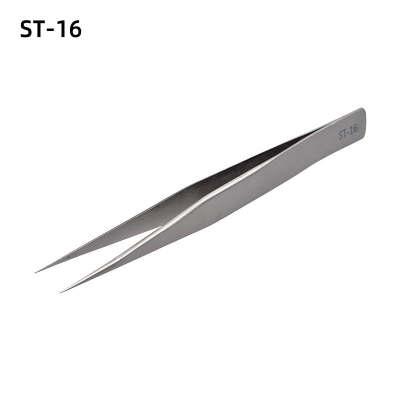 Stainless Steel Eyebrow Tweezer False Eyelash Extension Tools Auxiliary Repair Hyperfine High Precision Anti Acid Tweezers