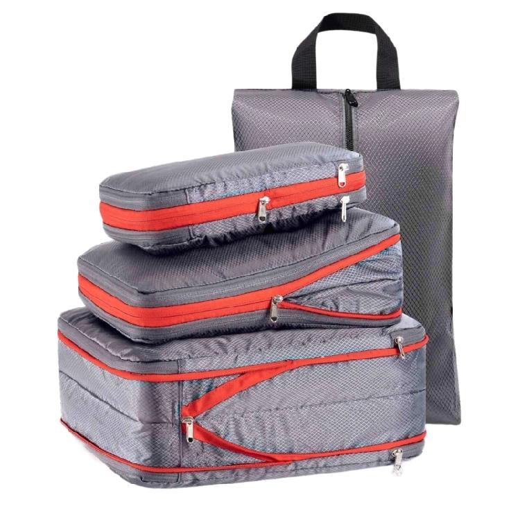 4Pcs Easy to Use Storage Compressors Convenient Travel Packing Solution Waterproof Storage Cubes for Comforters серый 2400₽