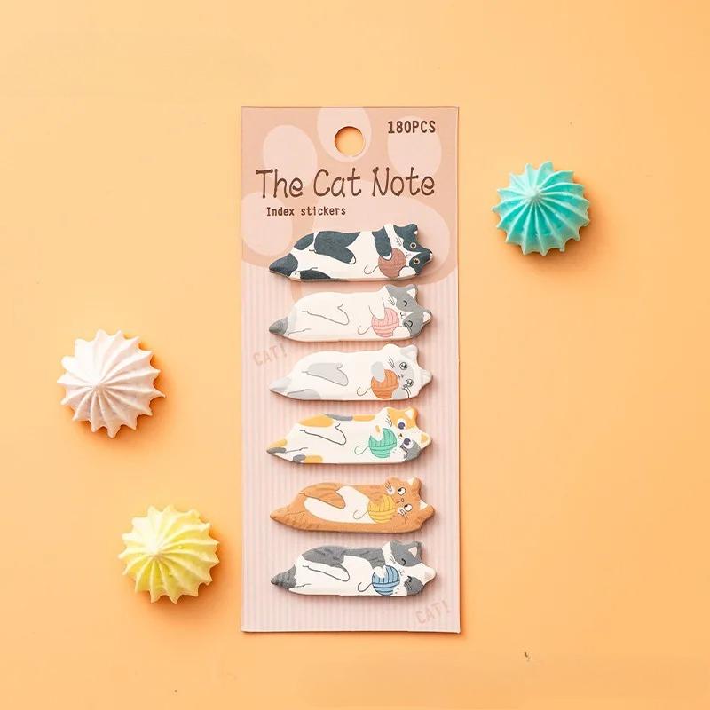 Cartoon Cat Convenience Stickers Index Stickers DIY Label Classify Stickers N Times Student Stationery Sticky Notes