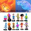 Figuras Crazy Element City de 6-9cm Com Base Pacote de 8 Brinquedos de PVC Sortidos Para Crianças 4-6)