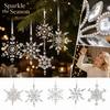 Christmas Snowflake Ornaments and Acrylic Hanging Decorations for Christmas Tree and Window Displays
