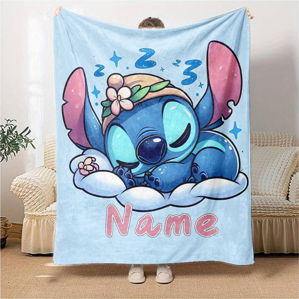 Custom Name Lilo Stitch Dreamscape blanket for Couch & Bed, Plush Cozy Fuzzy Blanket Super Soft & Warm Blankets for Fall and Winter. 0908408