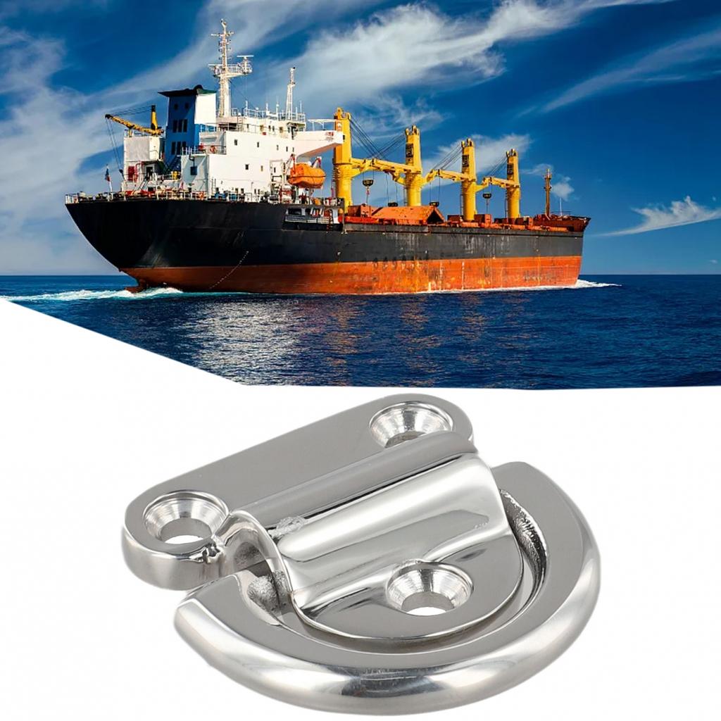 Anchor Point Lashing Ring 316 Stainless Steel D Ring Folding Pad Eye