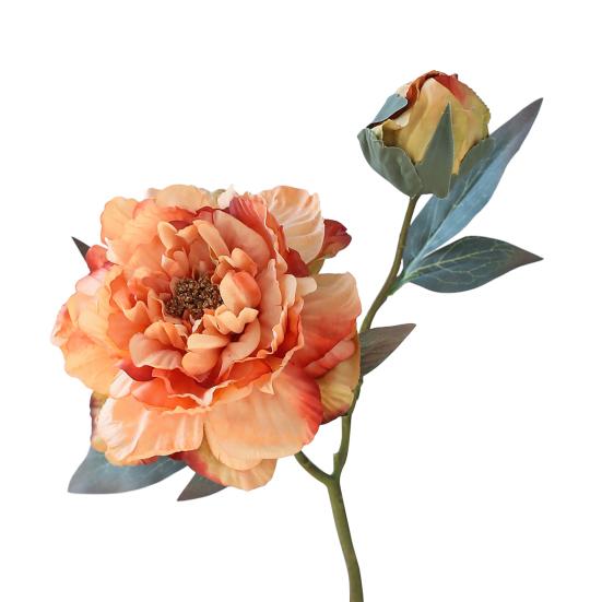 Artificial Peony Flower Realistic Fake Silk Flower Branch Home Office Wedding Party Table Centerpiece DIY Vase Faux Bloom Decoration