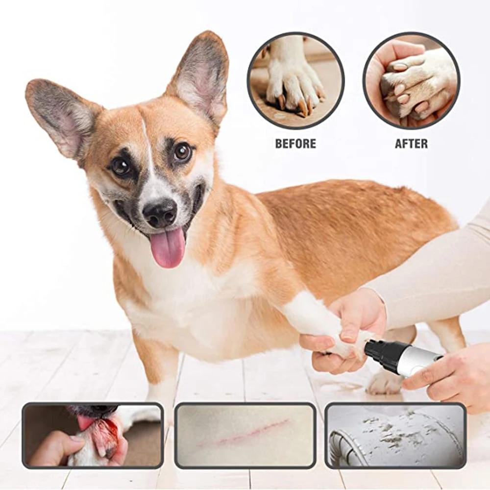 Dropshipping Pet Dog Cat Nail Clippers USB Charging Dog Nail Grinders Electric Dogs Cat Paws Nail Grooming Trimmer Tools