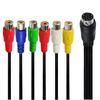Audio Cable 10 Pin S-Video to 6RCA Female TV Adapter Composite Cable for Laptop
