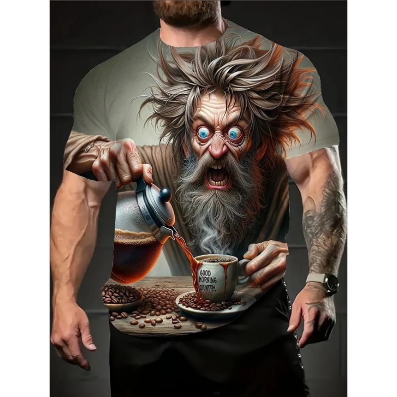 2026 Summer Funny Men's  T Shirt Graphic Abstract Stylish Classic Short Sleeve Crew Neck Tees Round Neck Tops Kids Tee