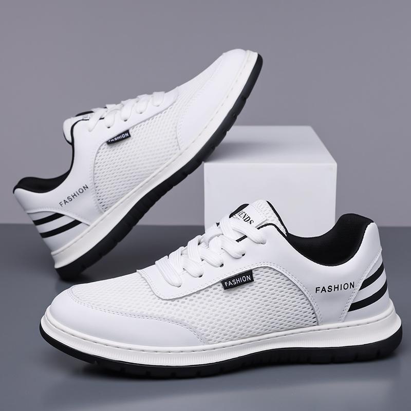 Mens Walking Shoes New Daily Casual Breathable Mesh Arch Support Anti Slip Outsole Short Distance Jogging Sneakers for Man