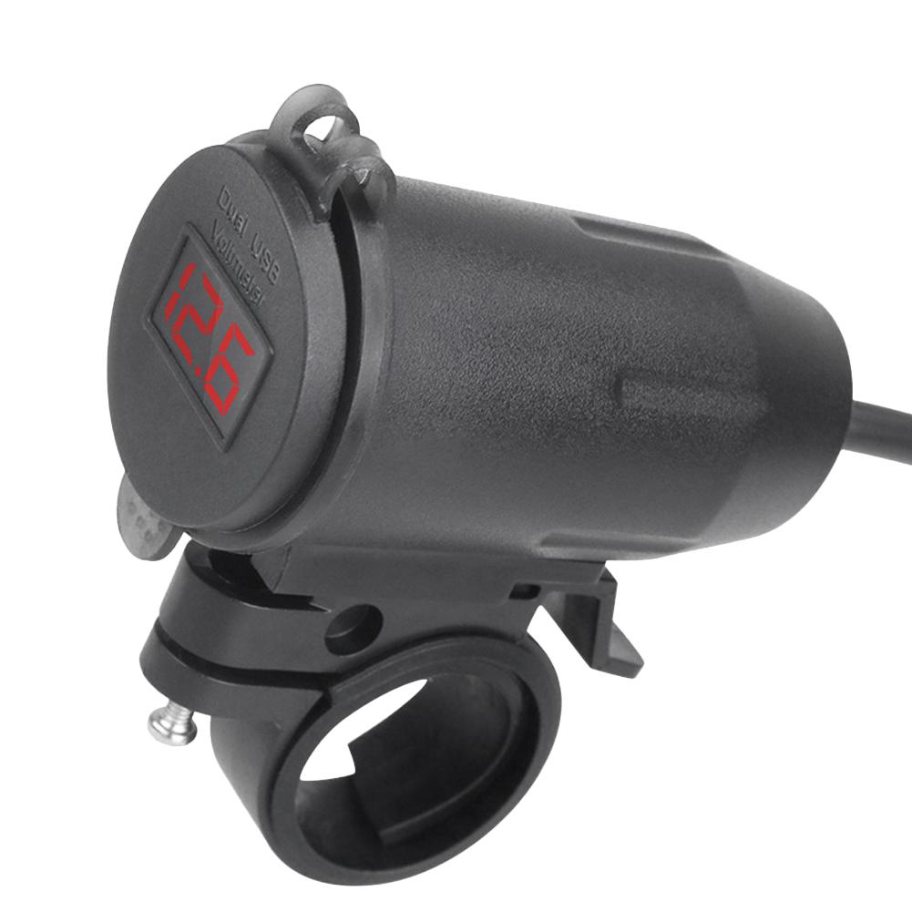 Motorcycle Handlebar Charger Dual USB Motorcycle Charger Fast Charge QC3.0 Motorcycle Mobile Phones Charger Multiprotection