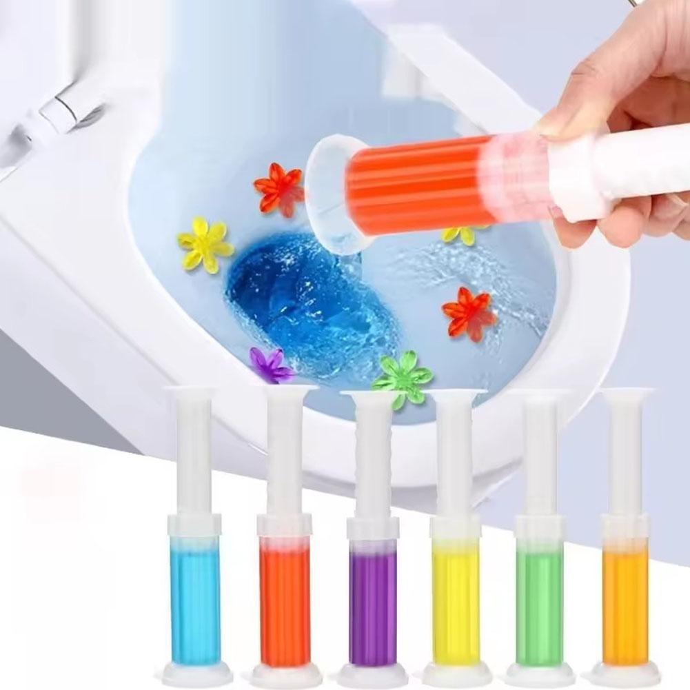 Toilet Cleaner Gel Fresh Flower Toilet Gel Stamp Stops Air Scent Deodorant Bowl and Limescale Freshening Toilet with Stains G4C8