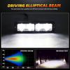 DERI 6 Inch LED Light Bar, 2PCS 6000LM Spot Slim Light Pods With Cutoff Line, Off Road LED Driving Fog Reverse Backup Light Bar For Truck Pickup Car