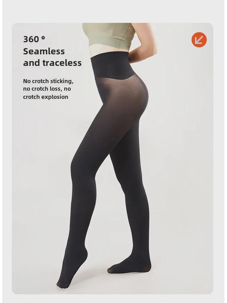 Red Pepper 360 Seamless Crotchless Invisible Pantyhose with Arbitrary Cut Bottom