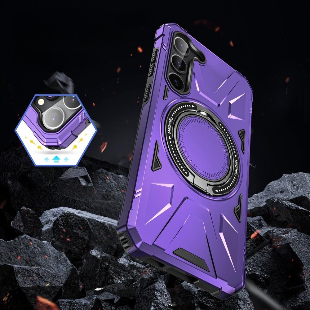 Case for Samsung Galaxy S24, Armored with a Stand and a Plate for the Holder, Purple