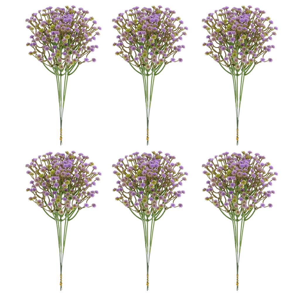 6Pcs Artificial Gypsophila for Wedding Home Decoration Realistic Plastic Flowers DIY Arrangement