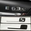 3D ABS Silver Yellow Black Logo S Badge Car Rear Trunk Emblem Sticker For Mercedes Benz AMG E63S GLC63S GLE63S GTS GT43S CLA45S