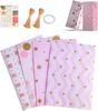 1set Pink Gold Gift Wrapping Paper Five-Pointed Star Dots Pattern Bouquet  Packaging Birthday Wedding Party DIY Decoration Paper
