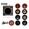 Customizable Audio Message Player Programmable Vinyl Record Fridge Magnet with 9 NFC Music Records, Retro Aesthetic Magnetic Personalized Sound
