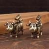 Cow Figurine Brass Cow Ornament Miniature Collection Desktop Craft Home Sand Table Decor Vintage Home Decor