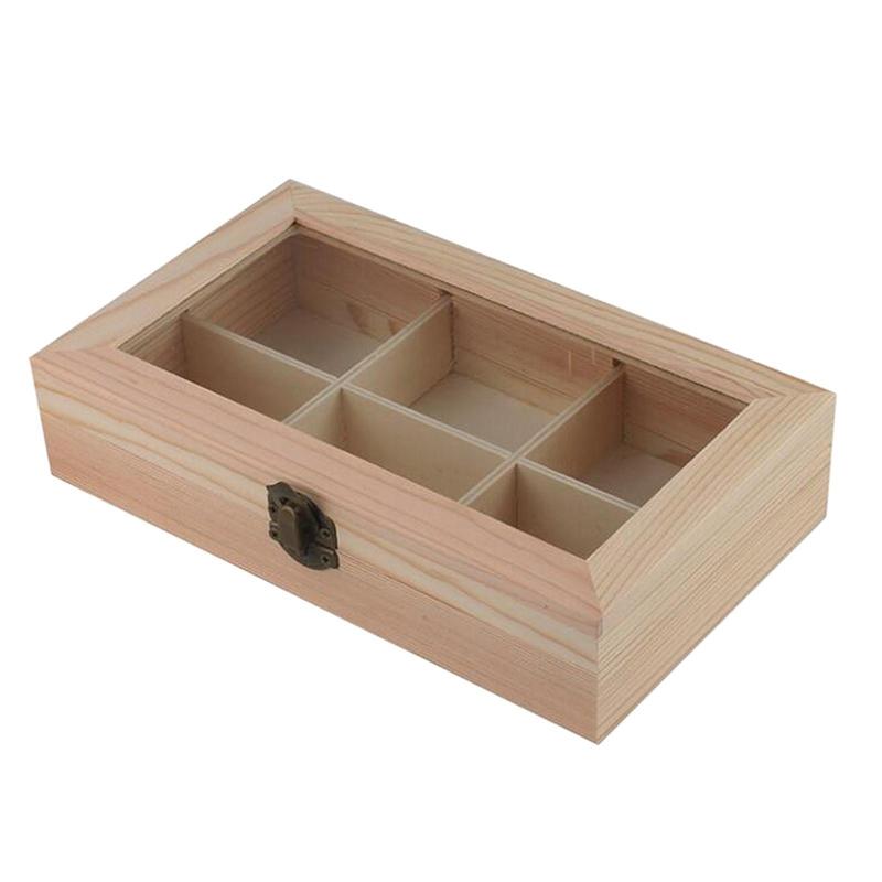 AEE2-Display Cabinet Wooden Tea Coffee Rack Storage Box Storage Box