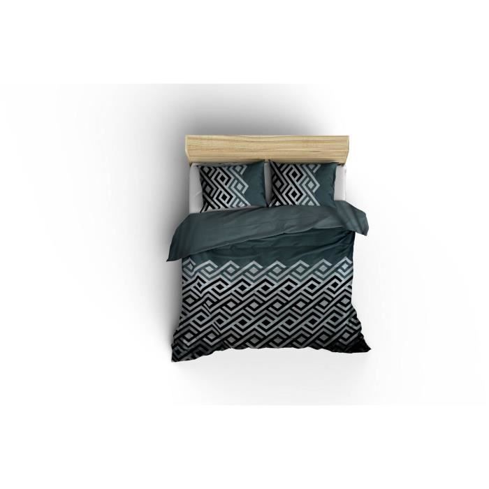Bedding Set - 1 Duvet Cover 220 X 240 Cm + 2 Pillowcases 60 X 60 Cm - 65% Cotton, 35% Polyester - Grey