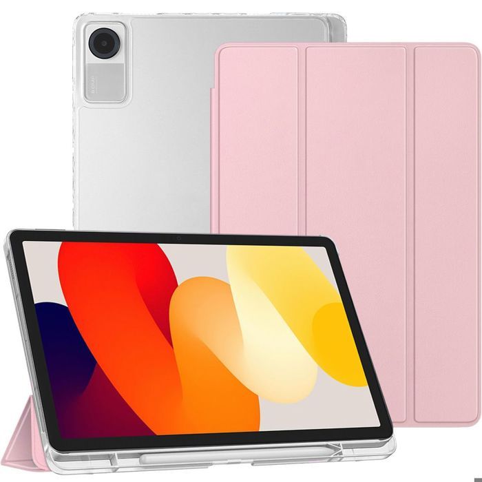 Coque de Protection - BOOLING - Xiaomi Redmi Pad SE 11" - Antichoc - Porte-Stylet - Rose