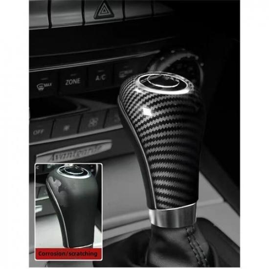 Carbon Fiber Pattern Shift Knob Cover Shell For Mercedes-Benz W204 300 350 55 63