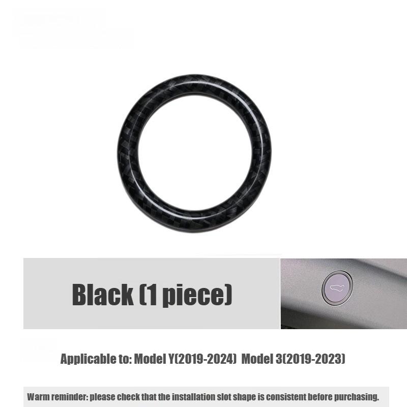 

Car Trunk Switch Button Cover Ring Interior Modification Accessories Decorative Sticker For Model Y MODEL 3 2019-2025