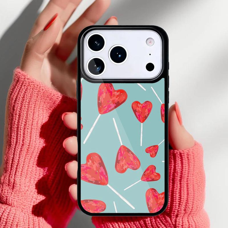 Red Lollipops Phone Case for iPhone 17 Air 16e 15 14 13 Pro Max Back Cover for 12 11 Pro Coque