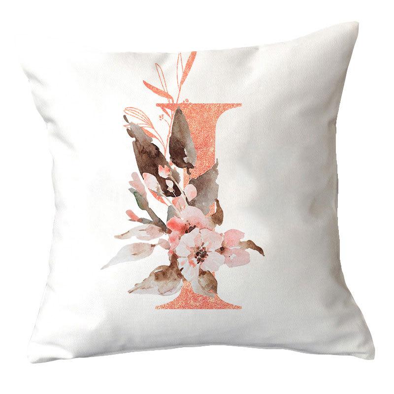 Ins Nordic Pillowcase Pink Letter Cushion Pillowcase Car Sofa Waist Home Furnishing