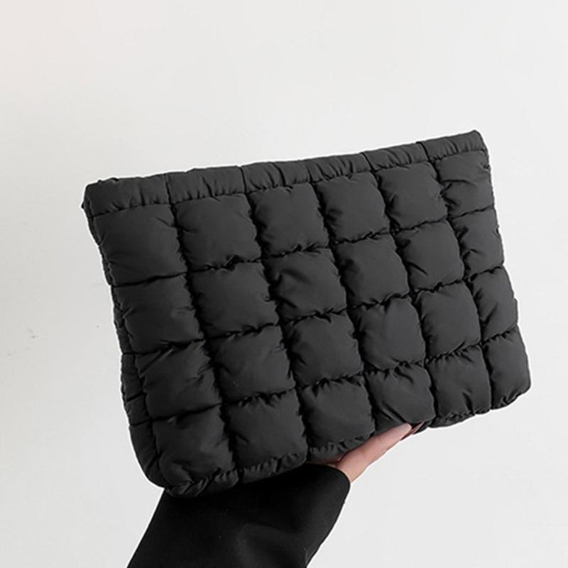 Stylish Pleated Handbag And Cosmetic Pouch For Women Practical Makeup Bag Suitable For Parties And Everyday Use