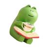 Coffee Frog with Rocking Chair Resin Figurine Miniature Desk Decors Ornament For Home Office Garden Landscape Decoration