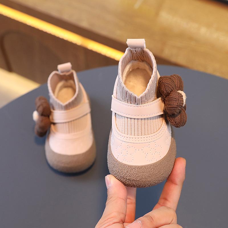 Botas Warm Girl Snow Boot Autumn Winter New 2025 Anti Slip Embroidered Leather Boot Retro Infant Princess Shoe Baby Walking Shoe
